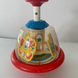 Fisher-Price Spinning Top Toy Spin and Go - Red and Blue